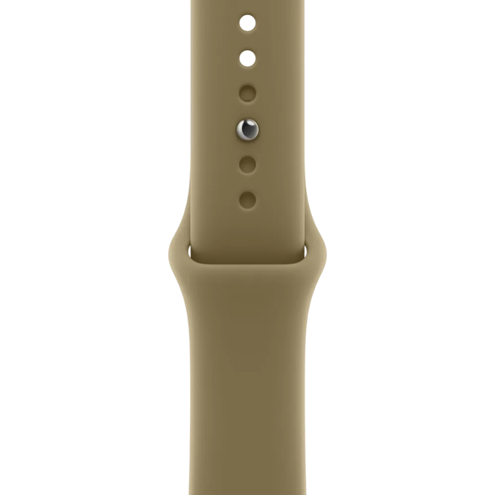 Apple Watch Series 12 GPS 46mm Dark Bronze Aluminum Case with Olive Sport Band - S/M