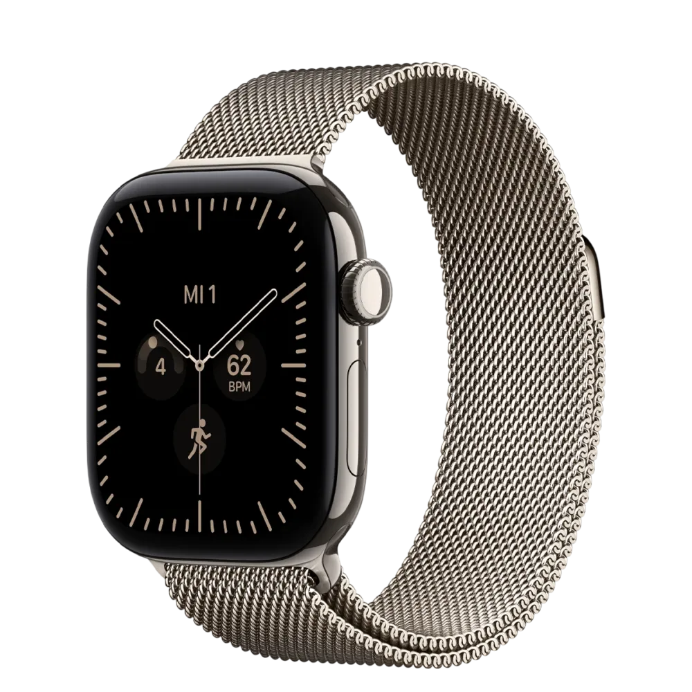 Apple Watch Series 12 GPS + Cellular 42mm Natural Titanium Case with Natural Milanese Loop