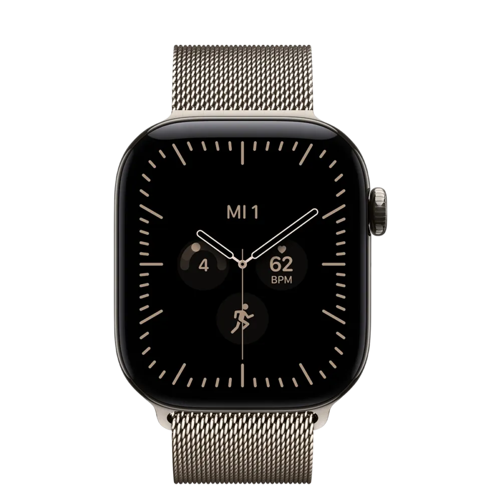 Apple Watch Series 12 GPS + Cellular 42mm Natural Titanium Case with Natural Milanese Loop