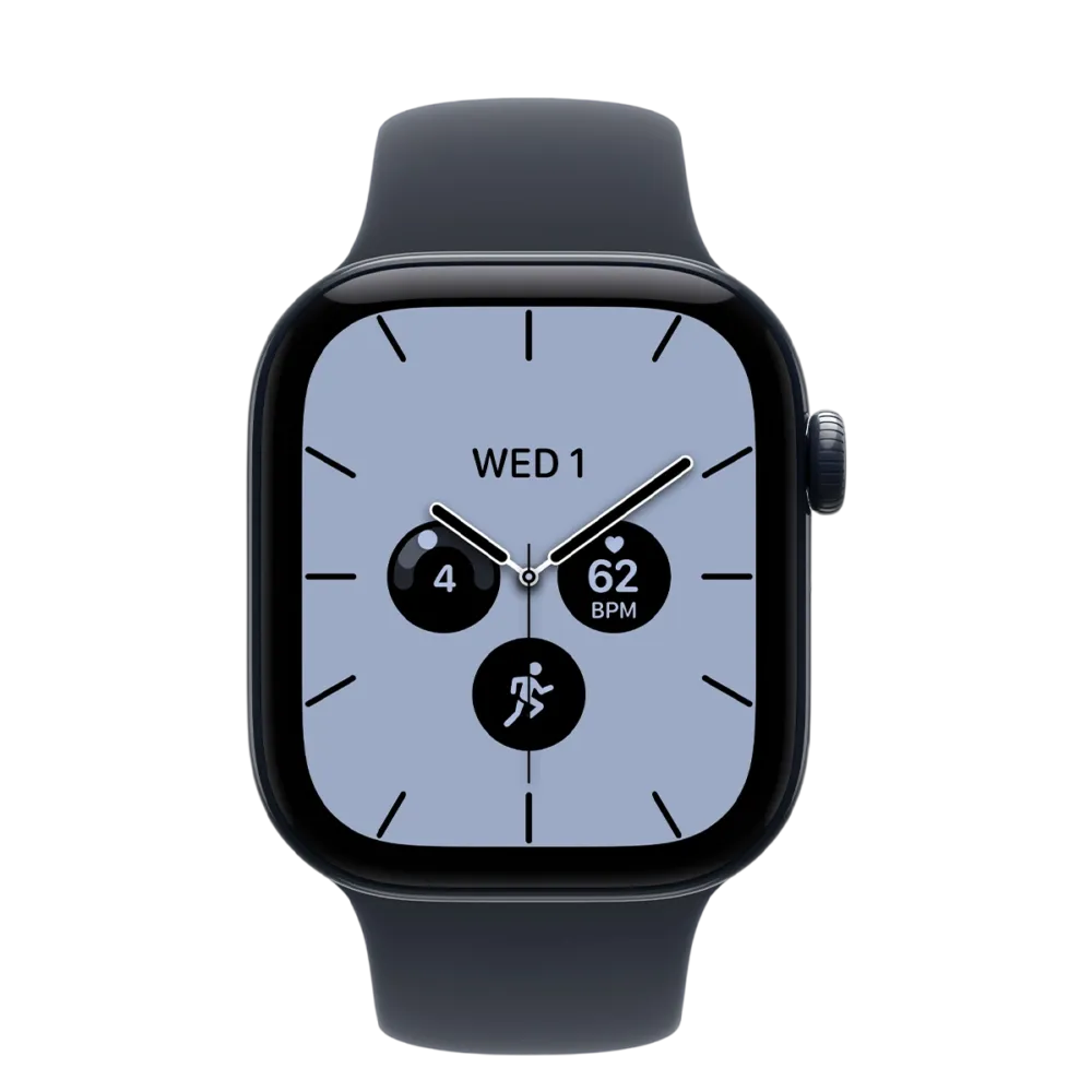Apple Watch Series 12 GPS + Cellular 42mm Night Blue Ceramic Case with Navy Blue Sport Band - S/M