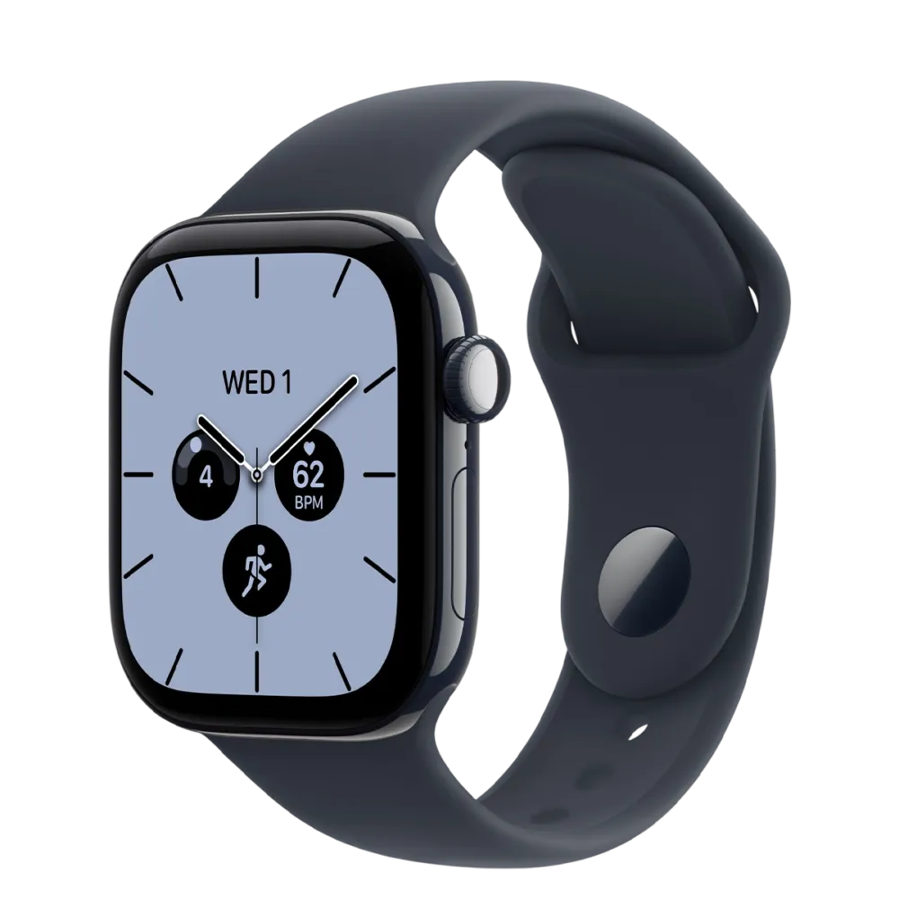 Apple Watch Series 12 GPS + Cellular 42mm Night Blue Ceramic Case with Navy Blue Sport Band - S/M