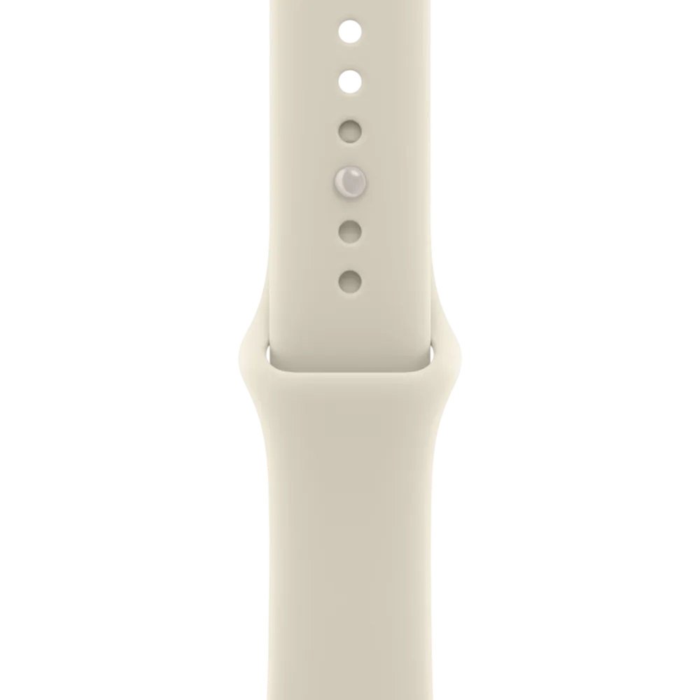 Apple Watch Series 12 GPS + Cellular 42mm Pearl White Ceramic Case with Sand Sport Band - S/M