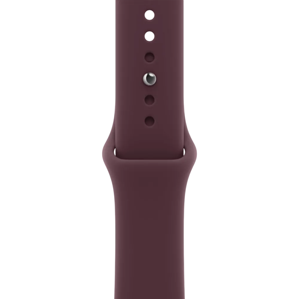 Apple Watch Series 12 GPS + Cellular 42mm Radiant Gold Titanium Case with Burgundy Sport Band - M/L