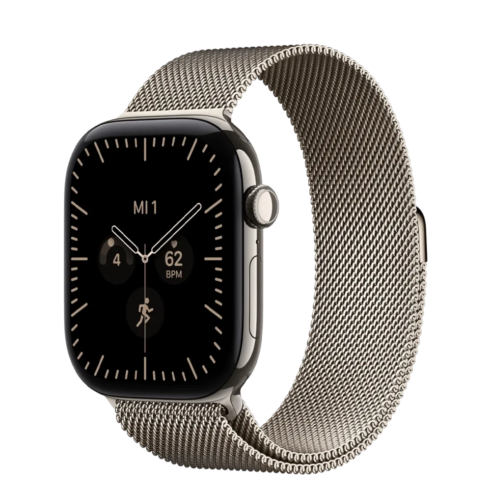 Apple Watch Series 12 GPS + Cellular 46mm Natural Titanium Case with Natural Milanese Loop - M/L