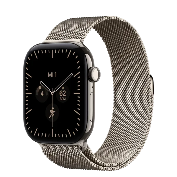 Apple Watch Series 12 GPS + Cellular 46mm Natural Titanium Case with Natural Milanese Loop - S/M