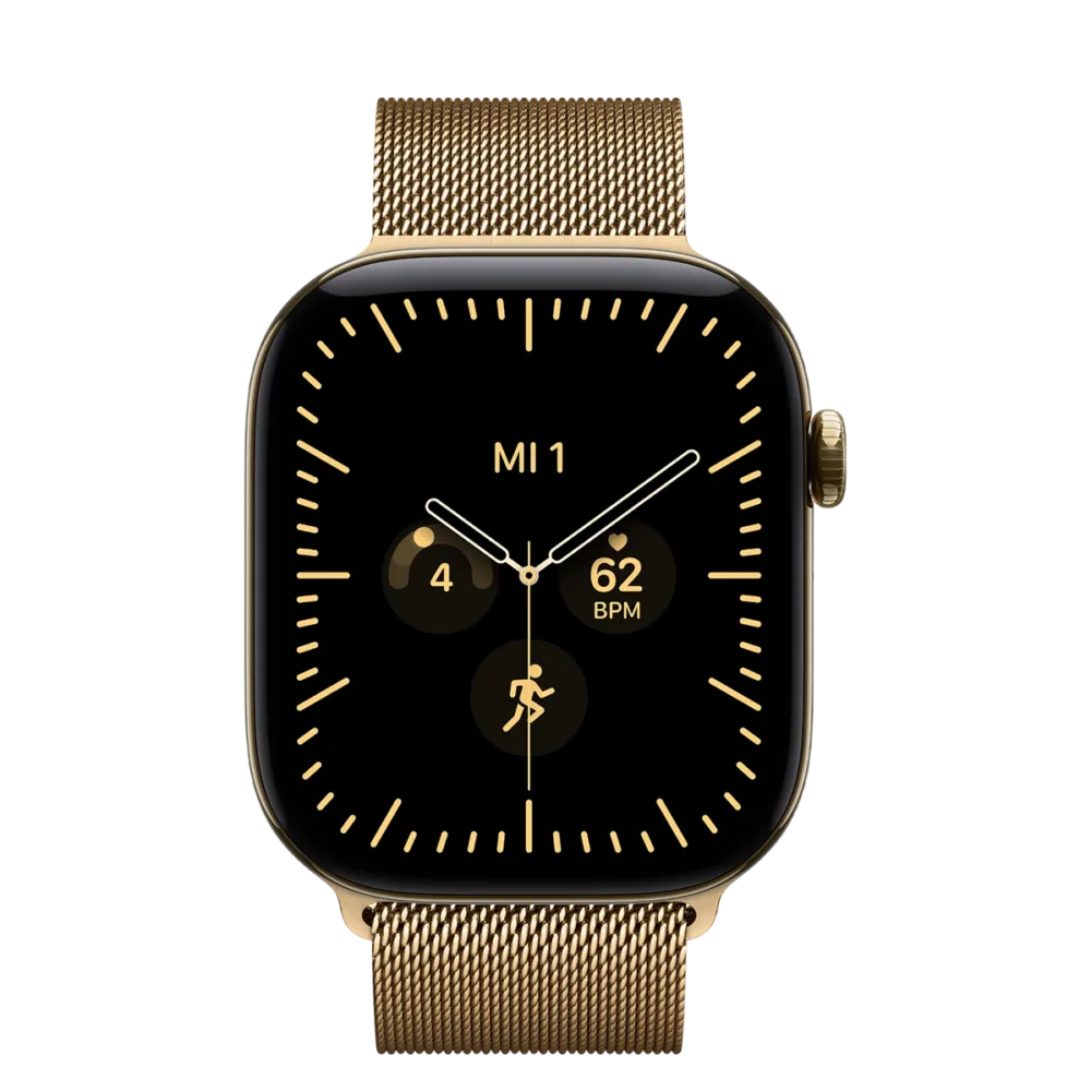 Apple Watch Series 12 GPS + Cellular 46mm Radiant Gold Titanium Case with Radiant Gold Milanese Loop - M/L