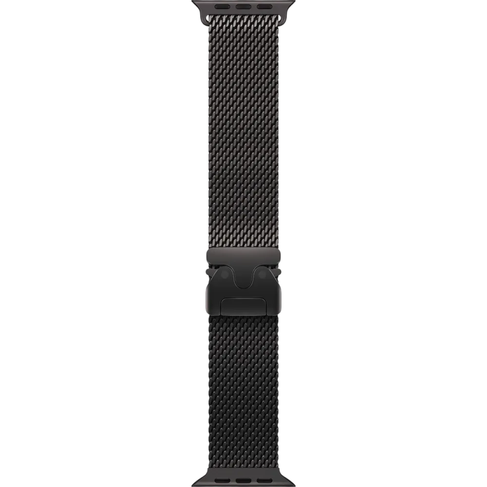 Apple Watch Ultra 4 GPS + Cellular 49mm Black Titanium Case with Black Titanium Milanese Loop - Medium
