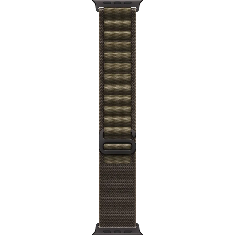 Apple Watch Ultra 4 GPS + Cellular 49mm Black Titanium Case with Dark Olive Alpine Loop - Medium (MJCT4+MKDX4)