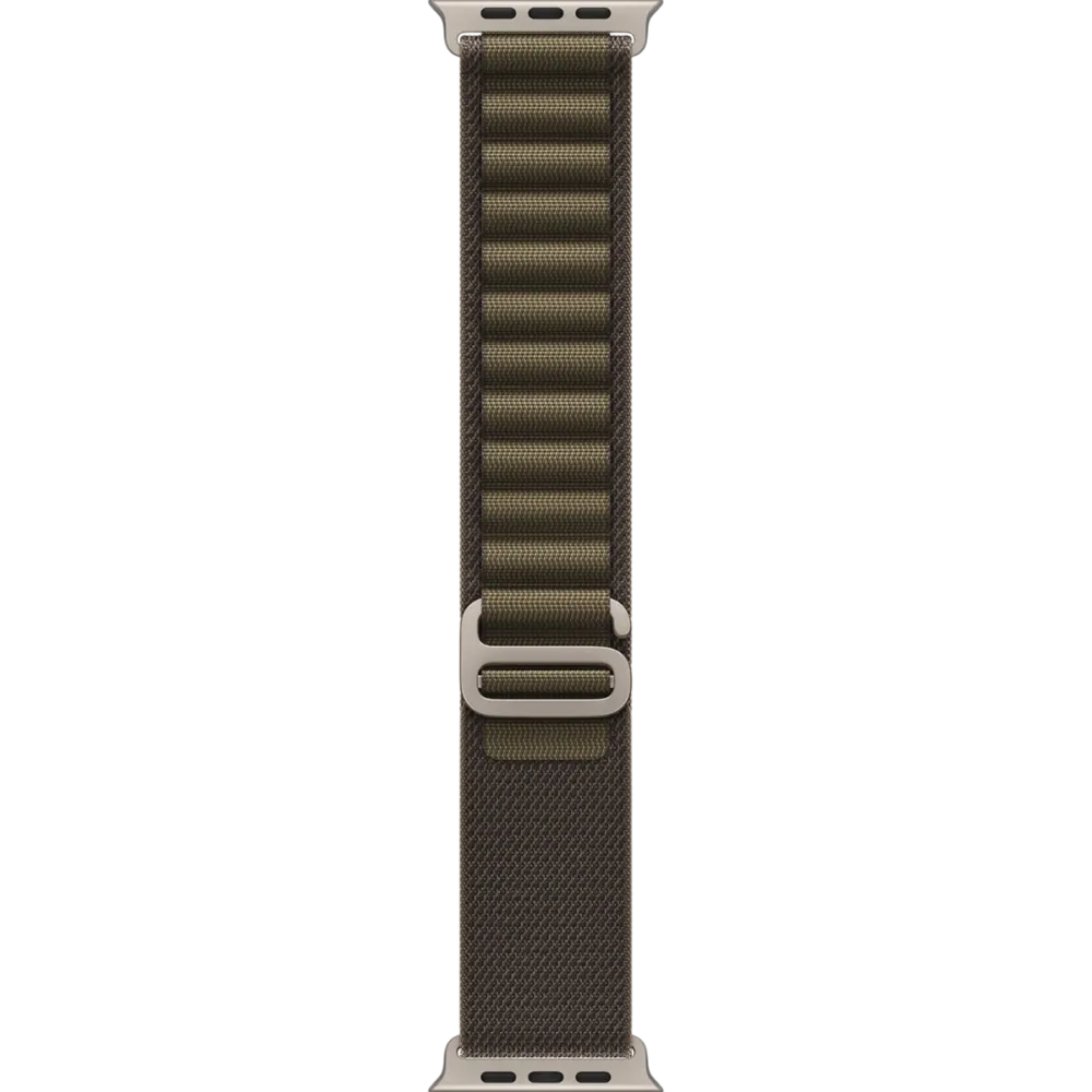 Apple Watch Ultra 4 GPS + Cellular 49mm Natural Titanium Case with Dark Olive Alpine Loop - Medium (MJCR4+MK7A4)