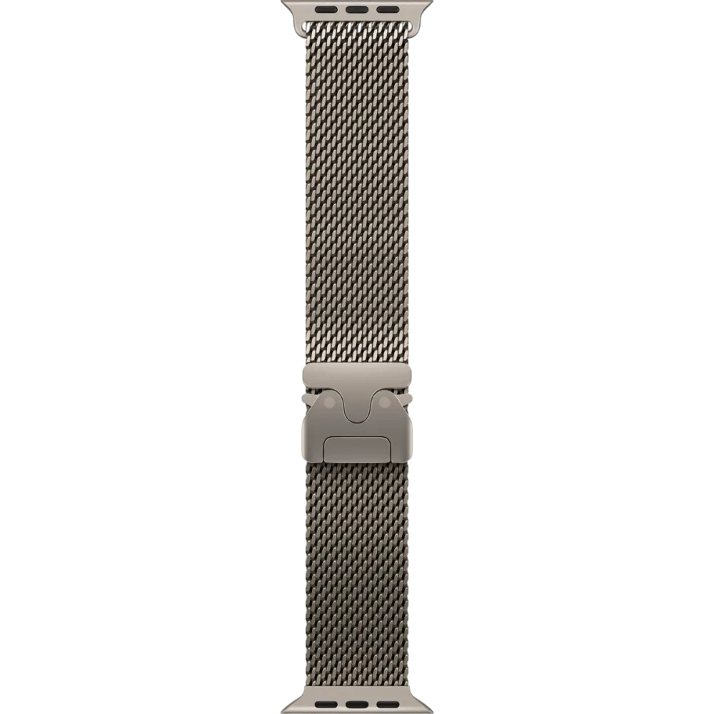 Apple Watch Ultra 4 GPS + Cellular 49mm Natural Titanium Case with Natural Titanium Milanese Loop - Medium