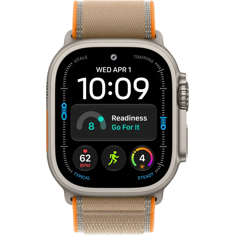 Apple Watch Ultra 4 GPS + Cellular 49mm Natural Titanium Case with Sand Trail Loop - M/L