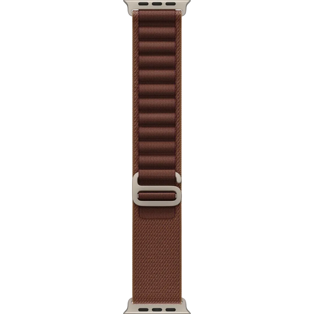 Apple Watch Ultra 4 GPS + Cellular 49mm Natural Titanium Case with Burgundy Alpine Loop - Large (MJCR4+MK7F4)