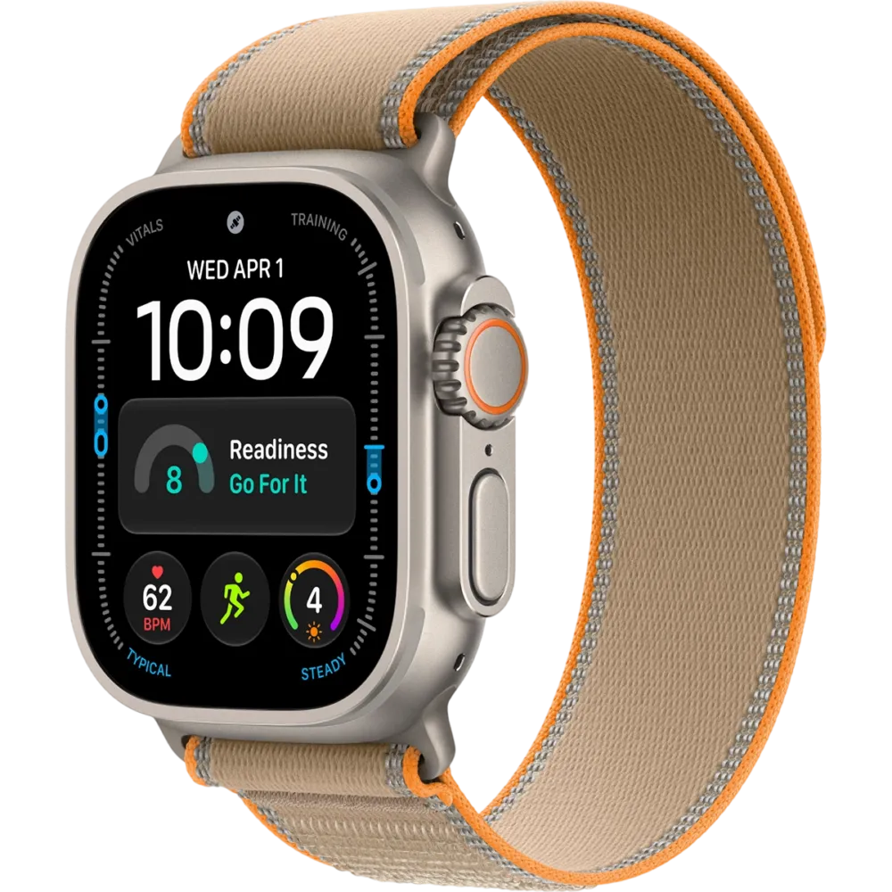 Apple Watch Ultra 4 GPS + Cellular 49mm Natural Titanium Case with Sand Trail Loop - M/L