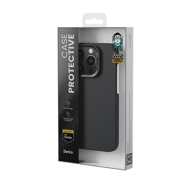 Чохол-накладка Benks Armor Air Kevlar Case (600D) для iPhone 16 Pro with MagSafe Black