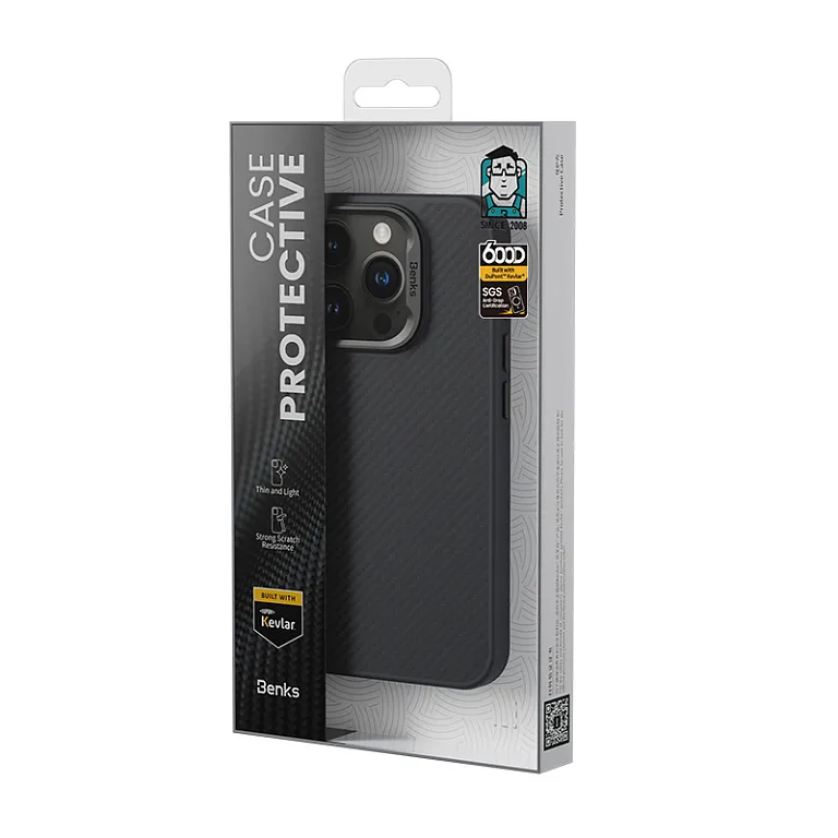 Чохол-накладка Benks Armor Pro Kevlar Case (600D) для iPhone 16 Pro Max with MagSafe Black