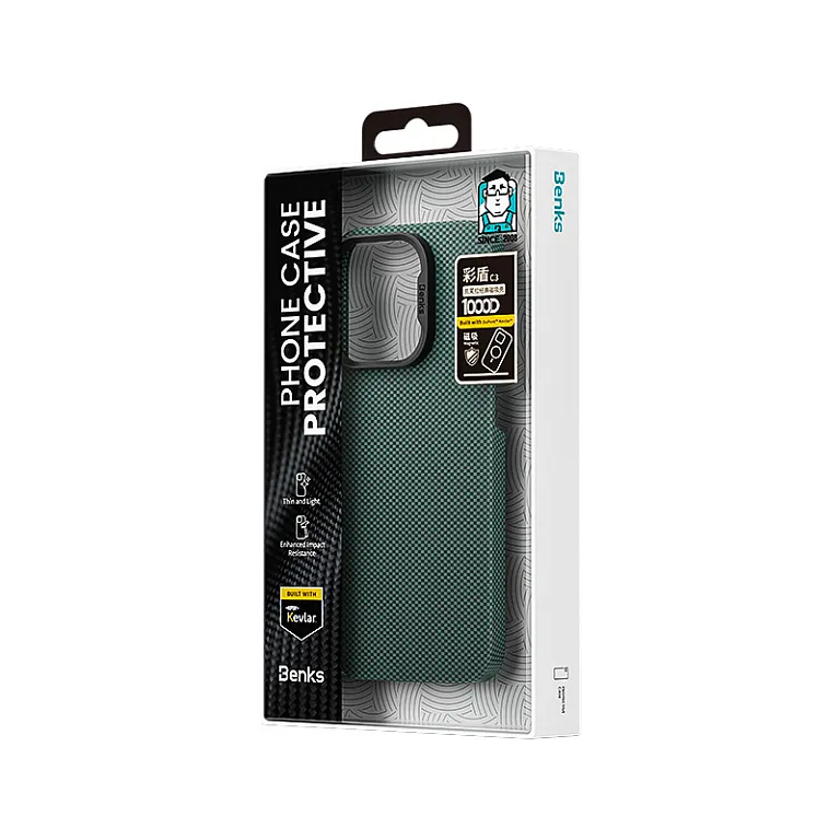 Чохол-накладка Benks Armor Tint (1000D) Kevlar Case для iPhone 16 Pro Max with MagSafe Aurora Green