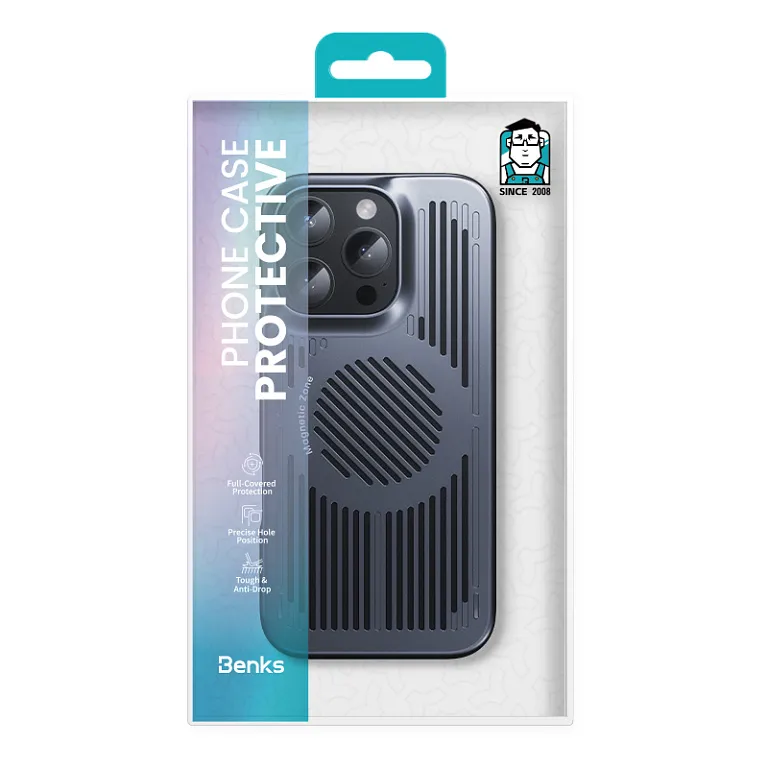 Чохол-накладка Benks Blitz Cooling Case для iPhone 16 Pro with MagSafe Grey