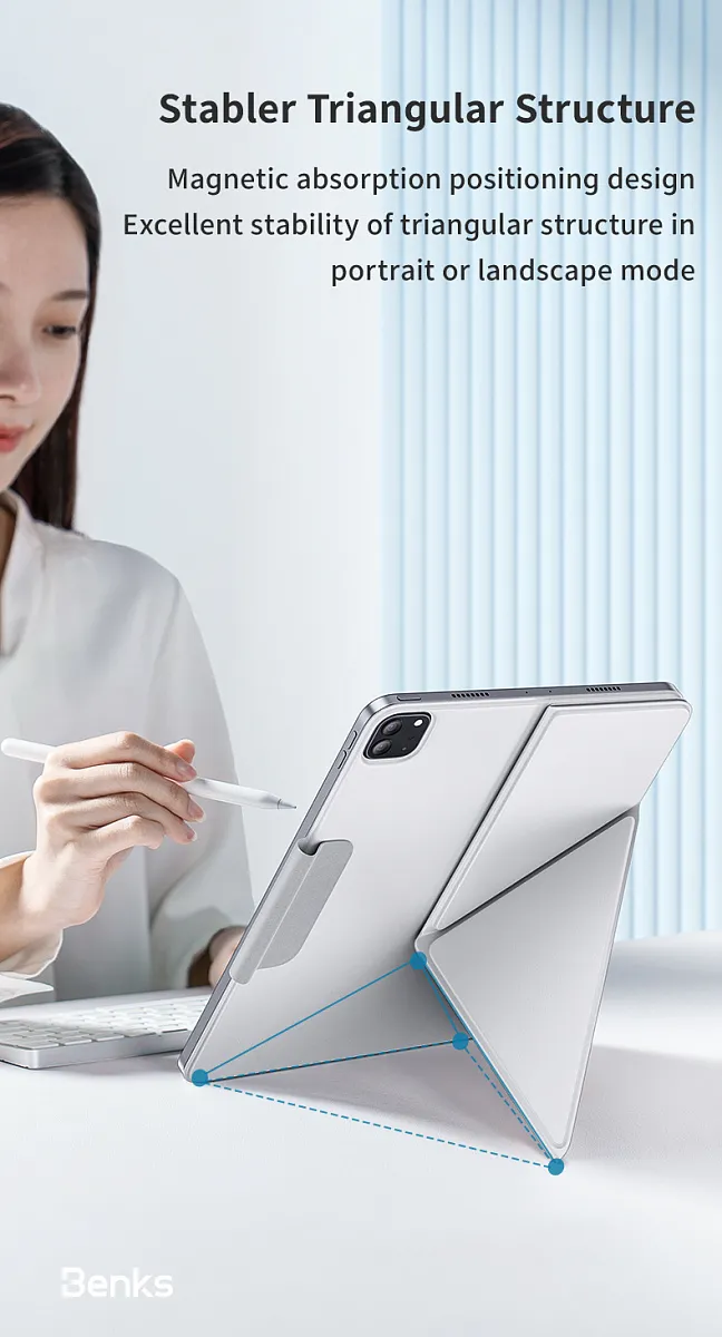 Чохол-книжка Benks Urban Magnetic iPad Case для iPad Air 11’’ (2024)/Air 11'' (2025) White