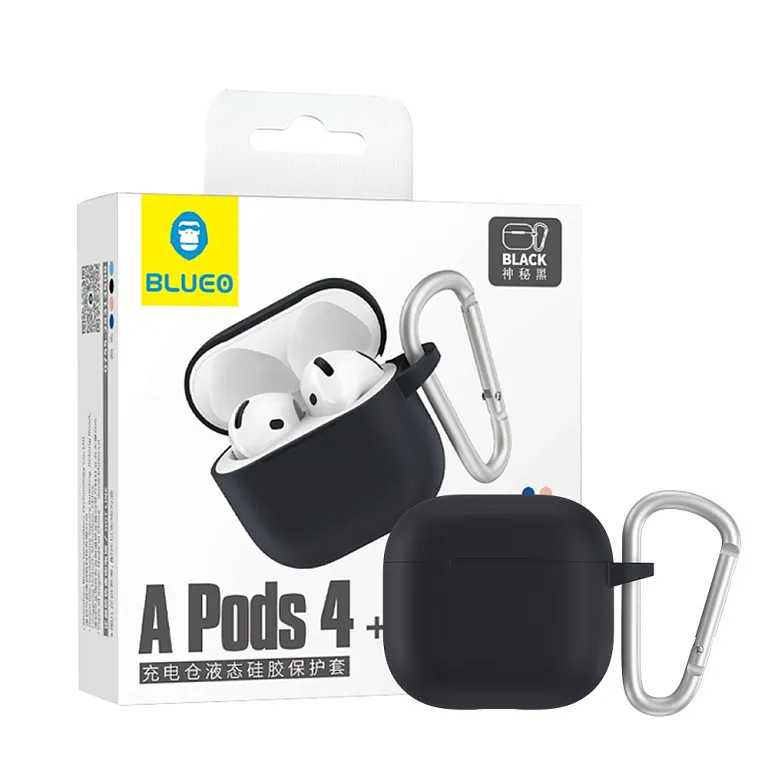 Чохол Blueo Airpods 4 Liquid Silicone Case Black