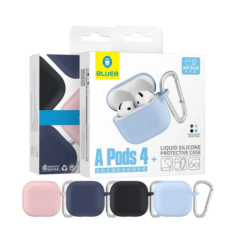 Чохол Blueo Airpods 4 Liquid Silicone Case Black