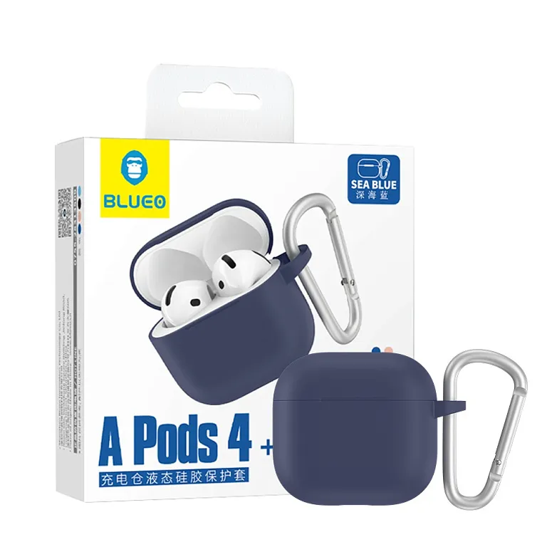 Чохол Blueo Airpods 4 Liquid Silicone Case Dark Blue