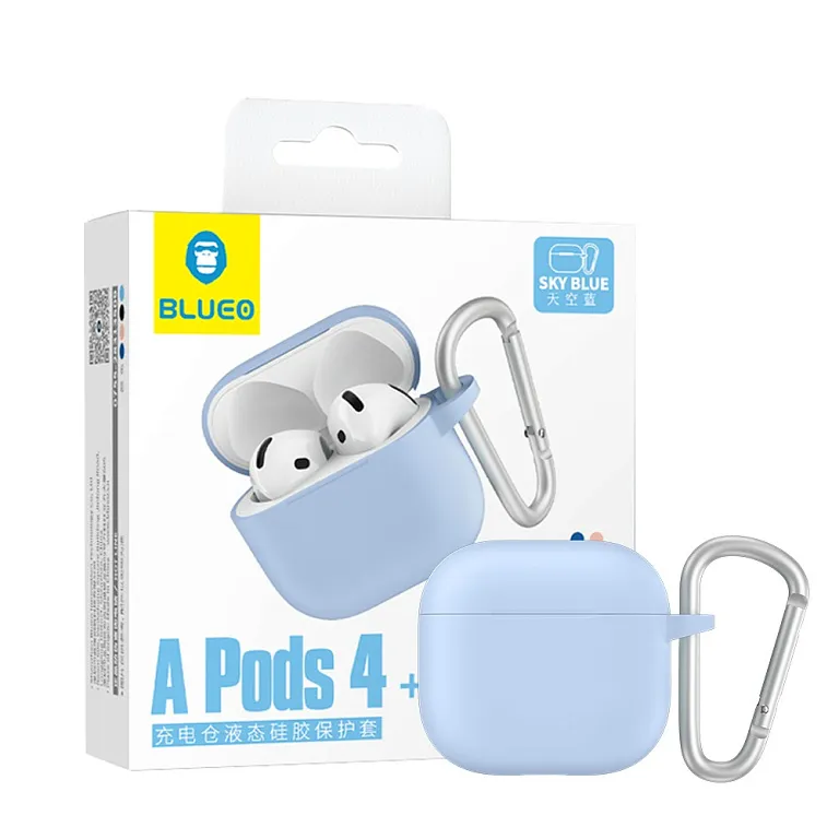 Чохол Blueo Airpods 4 Liquid Silicone Case Light Blue