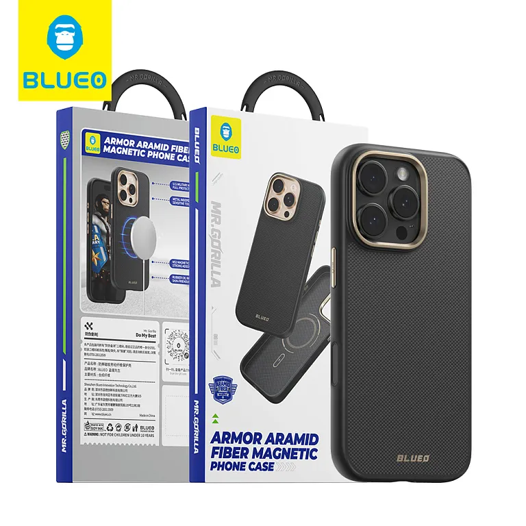Чохол-накладка Blueo Armor Aramid Fiber Phone Case (600D) для iPhone 16 Pro Max with MagSafe Black