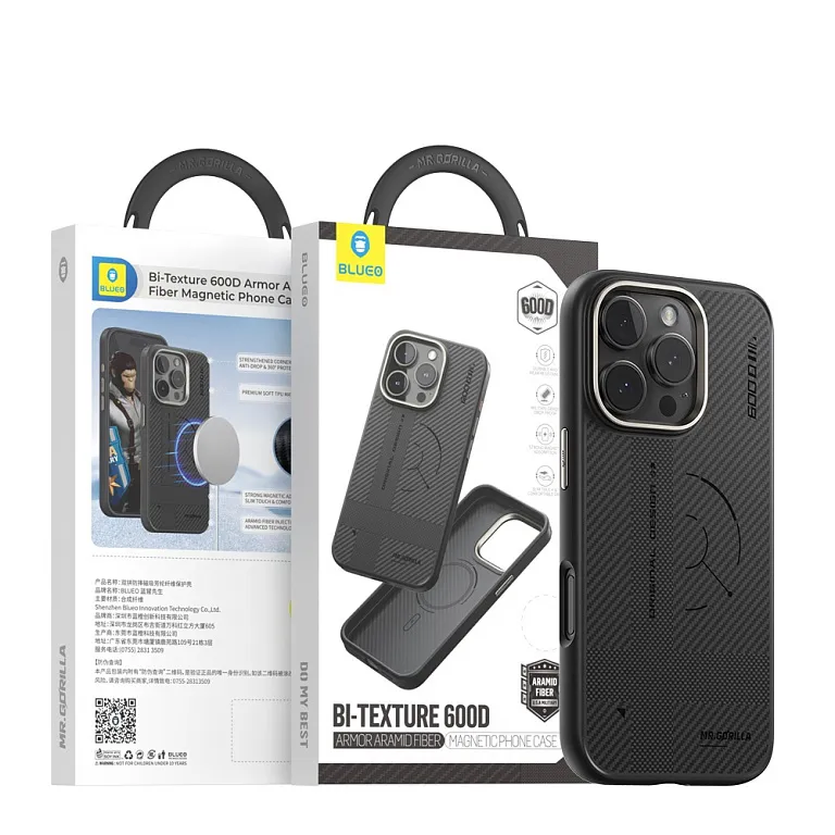 Чохол-накладка Blueo Bi-Texture Magnetic (600D) Air Aramid Fiber Phone Case для iPhone 16 Pro