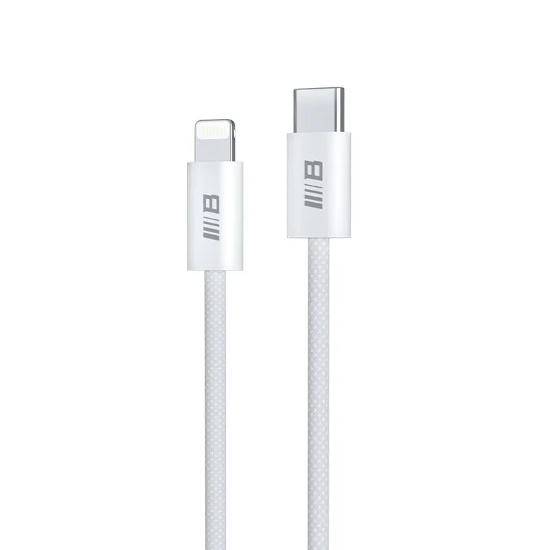Кабель Blueo Braided PD Fast Charging USB-C to Lightning Cable (2m) White