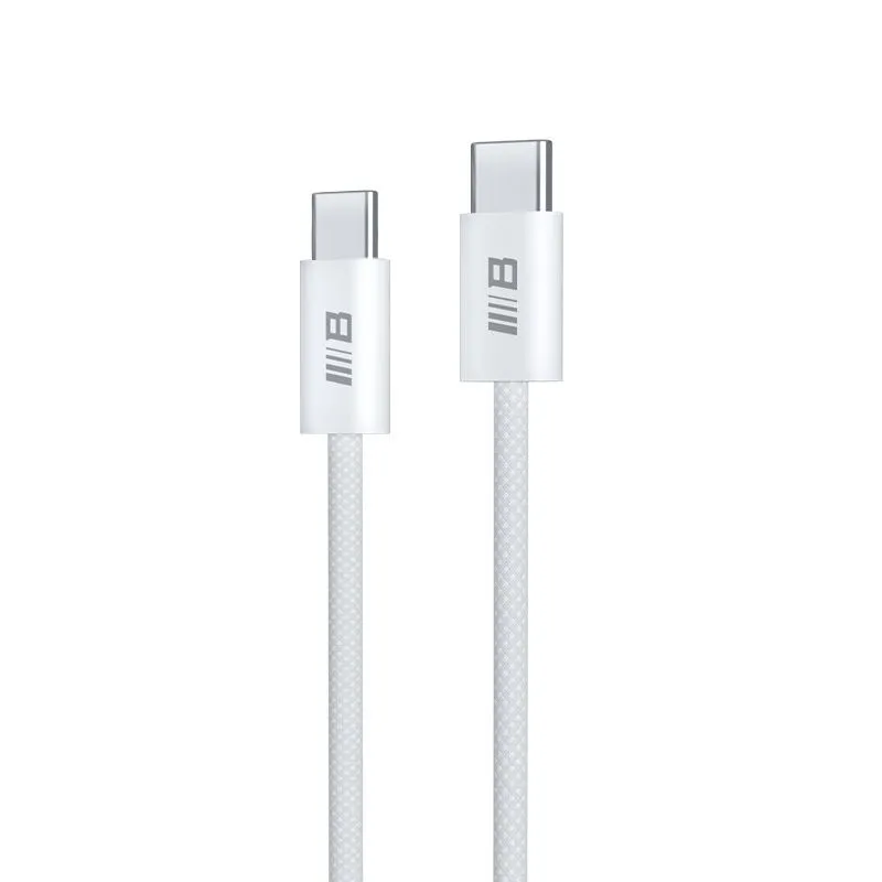 Кабель Blueo Braided PD Fast Charging USB-C to USB-C Cable (2m) White