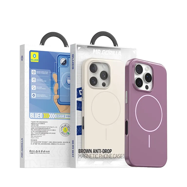 Чохол-накладка Blueo Brown Anti-Drop Case для iPhone 16 Pro Max with MagSafe Purple