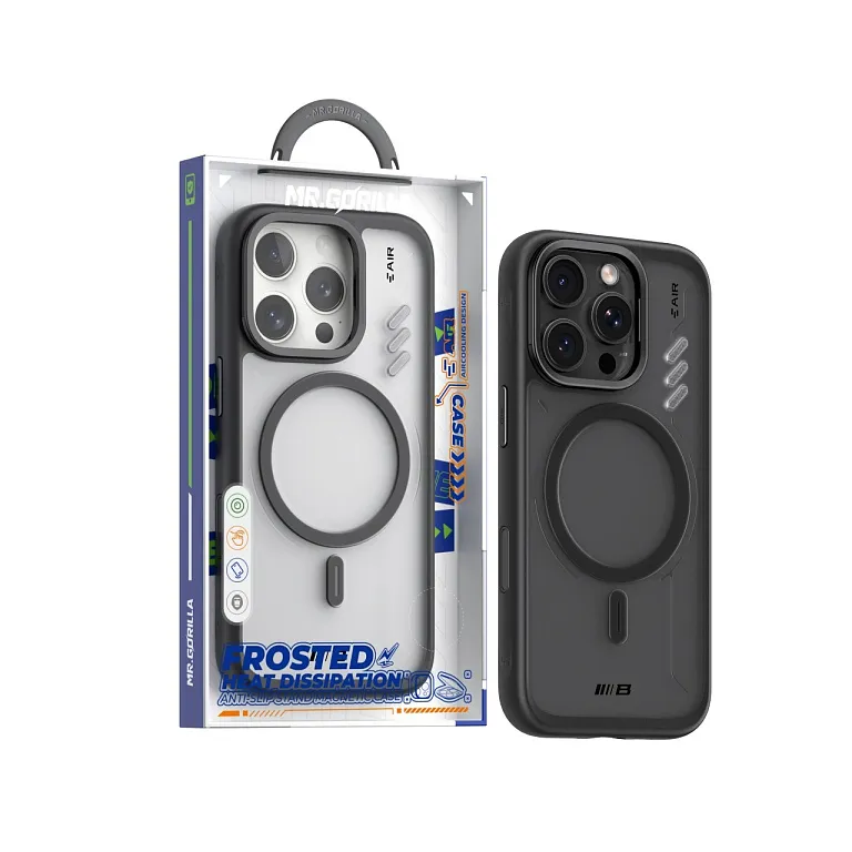 Чохол-накладка Blueo Frosted HEAT DISSIPATION Case для iPhone 16 Pro with MagSafe Black