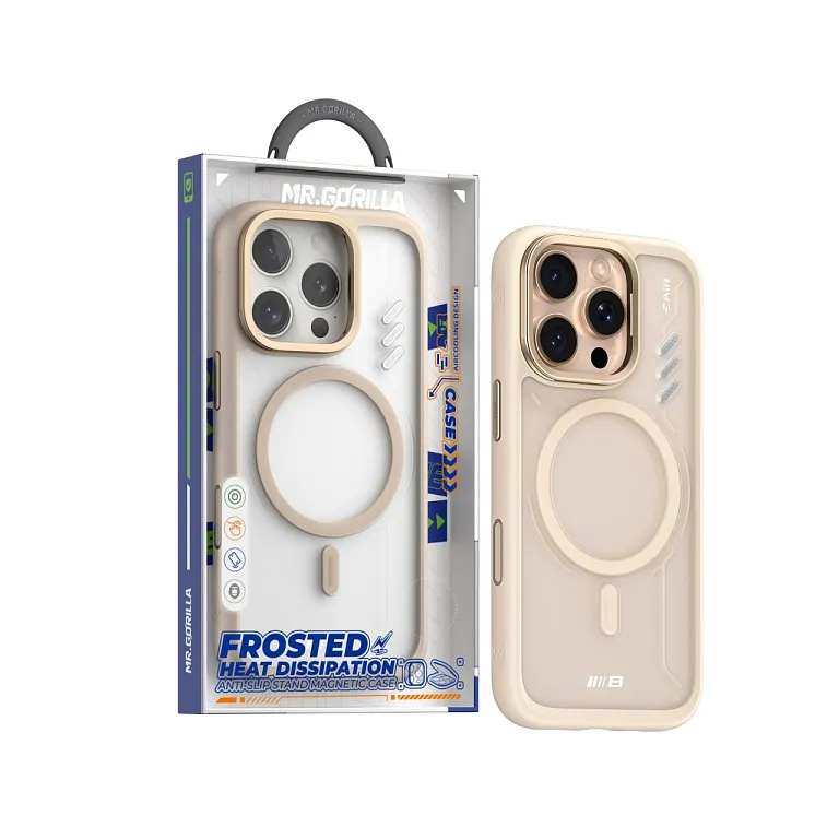 Чохол-накладка Blueo Frosted HEAT DISSIPATION Case для iPhone 16 Pro with MagSafe Gold