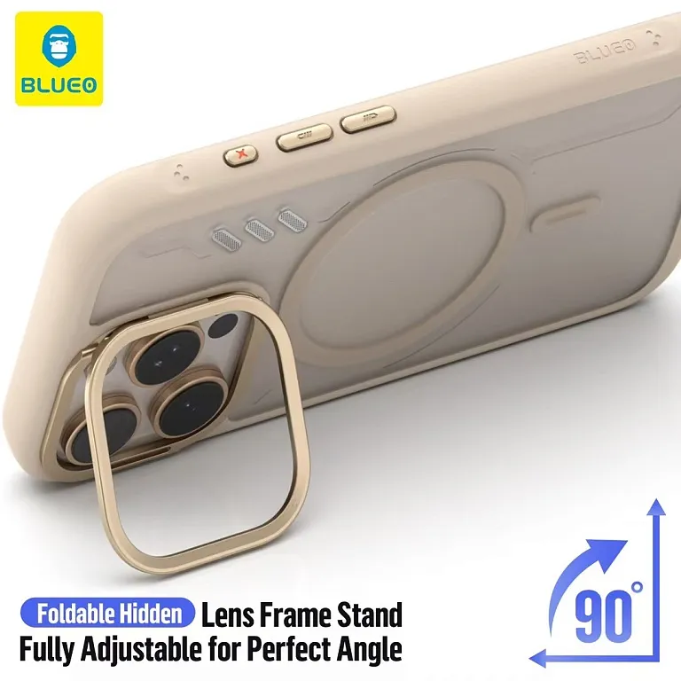 Чохол-накладка Blueo Frosted HEAT DISSIPATION Case для iPhone 16 Pro with MagSafe Gold