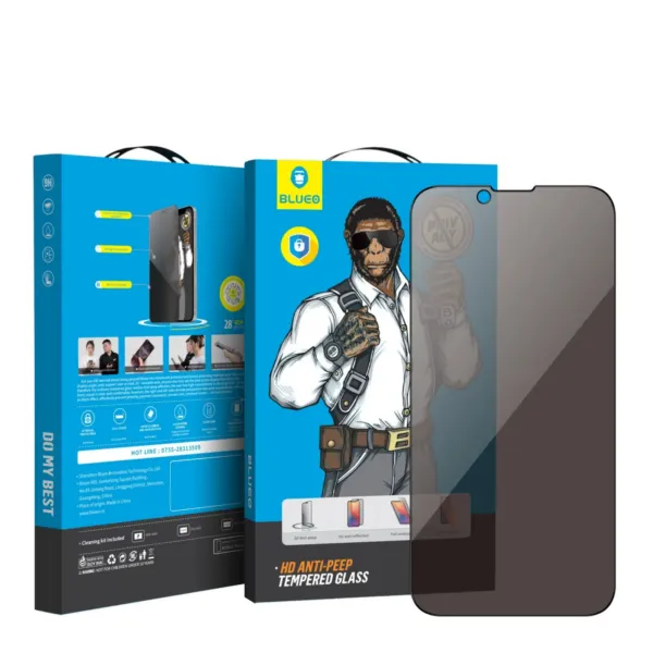 Захисне скло Blueo Full Cover Anti-Peep Glass для iPhone 13/13 Pro/14/16e/17e