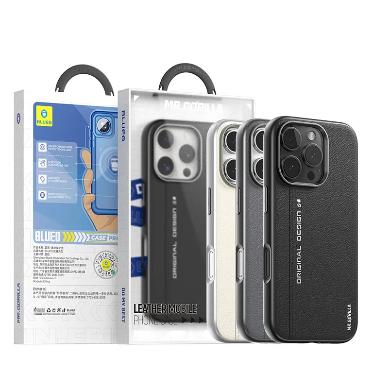Чохол-накладка Blueo Leather Case для iPhone 16 Pro Max with MagSafe Black