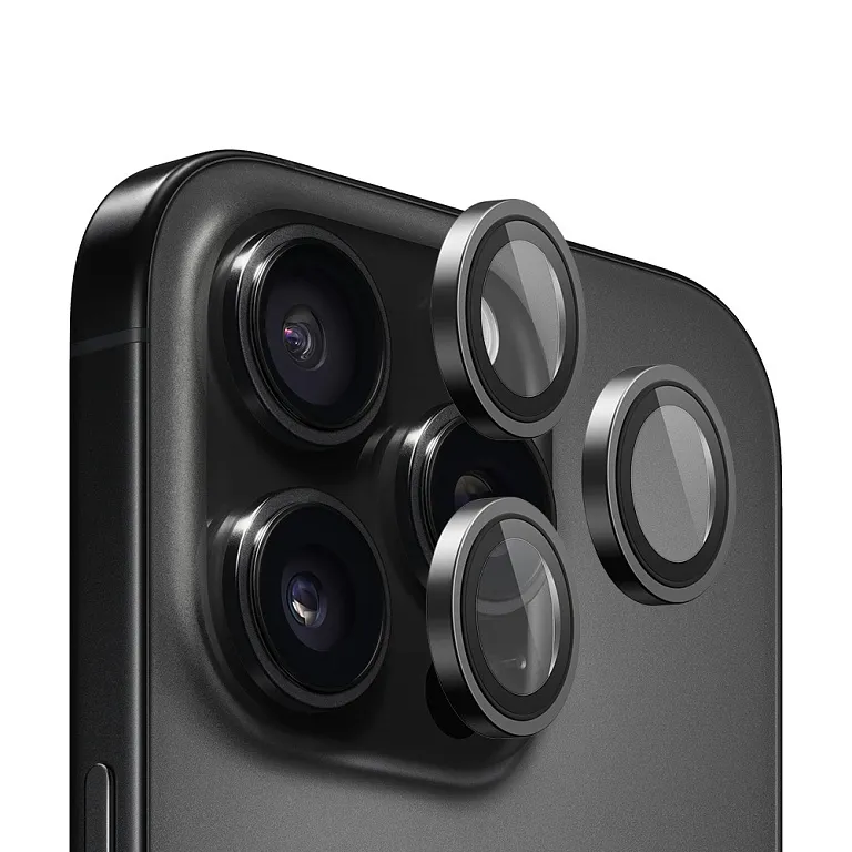 Захисне скло Blueo Original Metal Frame Lens Glass для iPhone 15 Pro/15 Pro Max/16 Pro/16 Pro Max Black