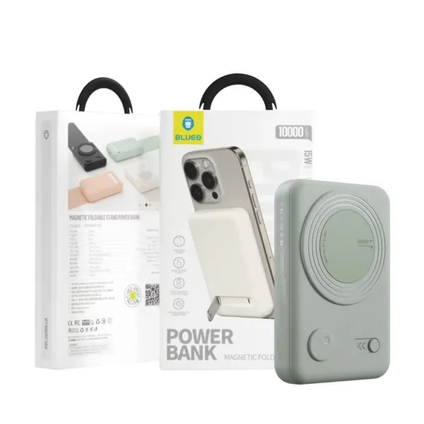 Павербанк Blueo Wireless Powerbank with Stand 10000 mA Mint Green