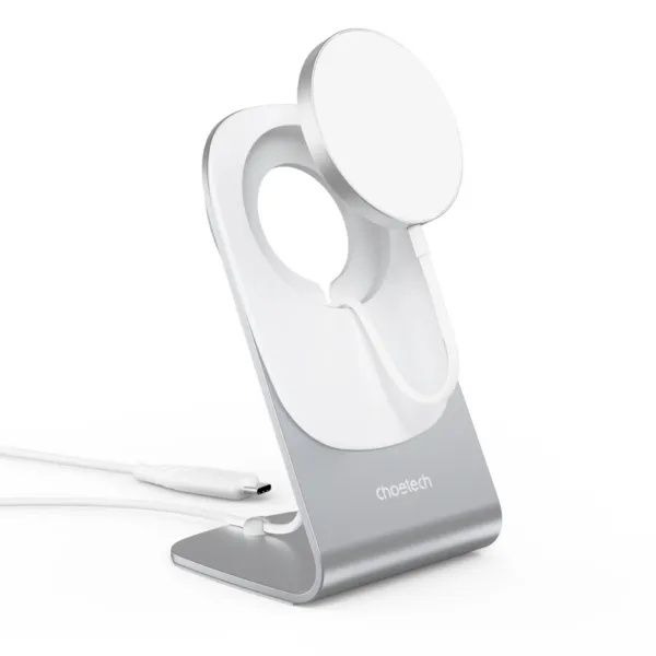 Бездротовий зарядний пристрій Choetech 15W Magnetic Wireless Charger Pad + Holder