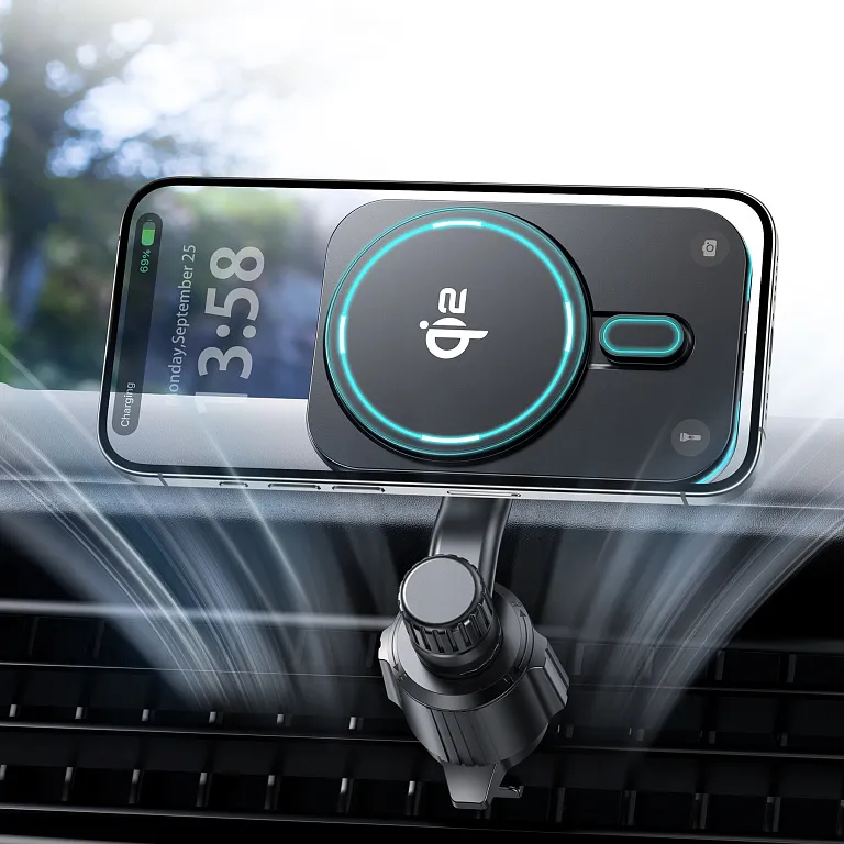 Автомобільний зарядний пристрій Choetech 15W Qi2 Magnetic Car Charger