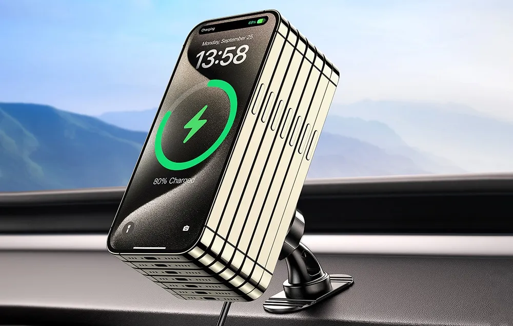 Автомобільний зарядний пристрій Choetech 15W Round Magnetic Car Charger