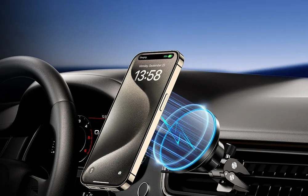 Автомобільний зарядний пристрій Choetech 15W Round Magnetic Car Charger