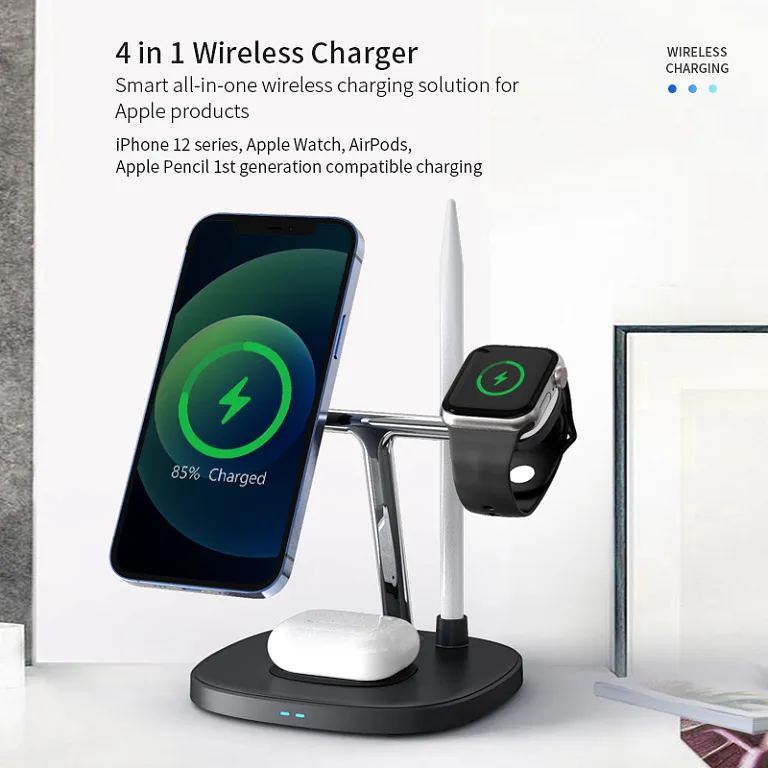 Бездротовий зарядний пристрій Choetech 4-in-1 Magnetic Wireless Charger