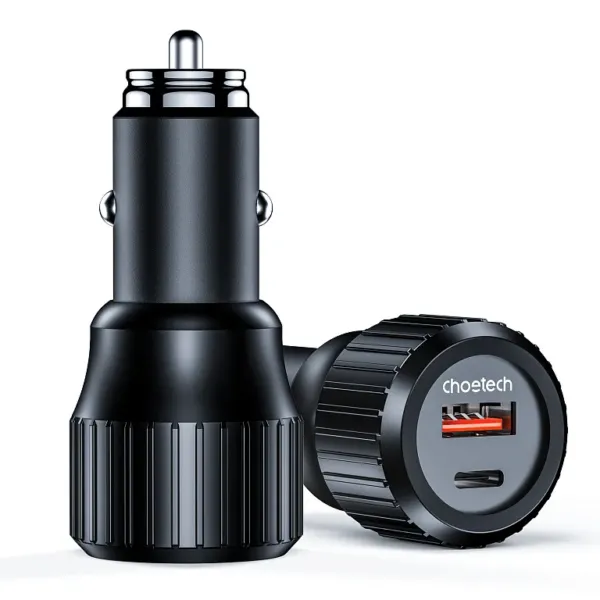 Автомобільний зарядний пристрій Choetech 63W Dual Port Fast Car Charger