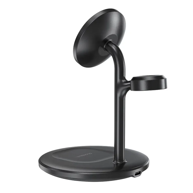 Бездротовий зарядний пристрій Choetech Magnetic 3 in 1 Magnetic Wireless Charging Stand Black