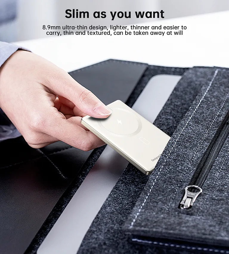 Павербанк Choetech PD 20W 5000 mAh Ultra-Thin Magnetic Power Bank White