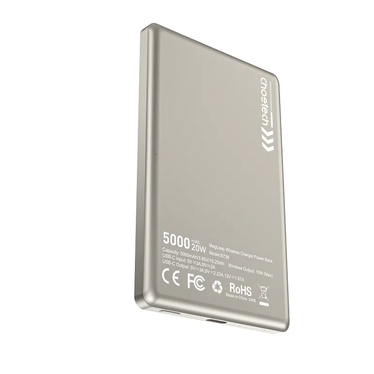 Павербанк Choetech PD 20W 5000 mAh Ultra-Thin Magnetic Power Bank White