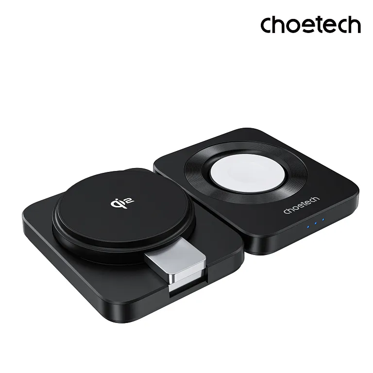 Бездротовий зарядний пристрій Choetech Qi2 3-in-1 Foldable Magsafe Wireless Charger
