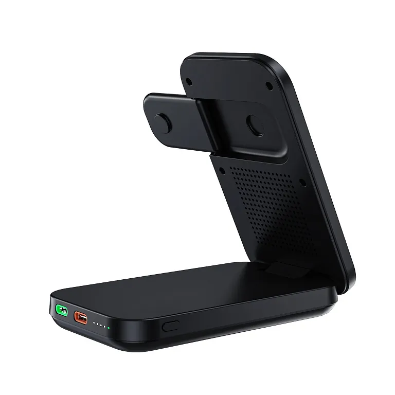 Бездротовий зарядний пристрій Choetech Qi2 3-in-1 Magnetic Charger Holder with 10000 mAh battery