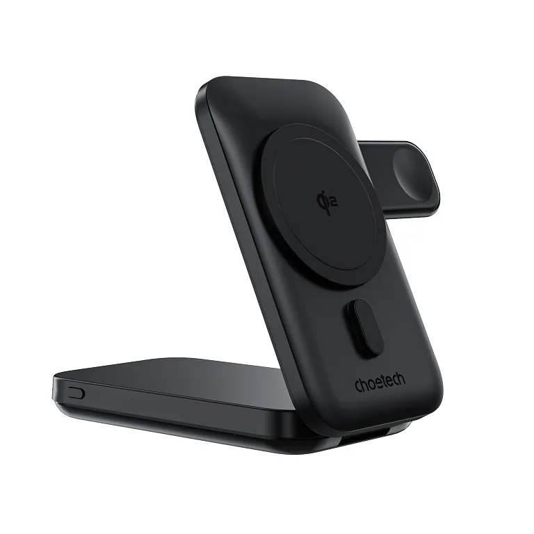 Бездротовий зарядний пристрій Choetech Qi2 3-in-1 Magnetic Charger Holder with 10000 mAh battery